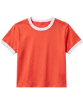 Orange Ringer Baby Tee