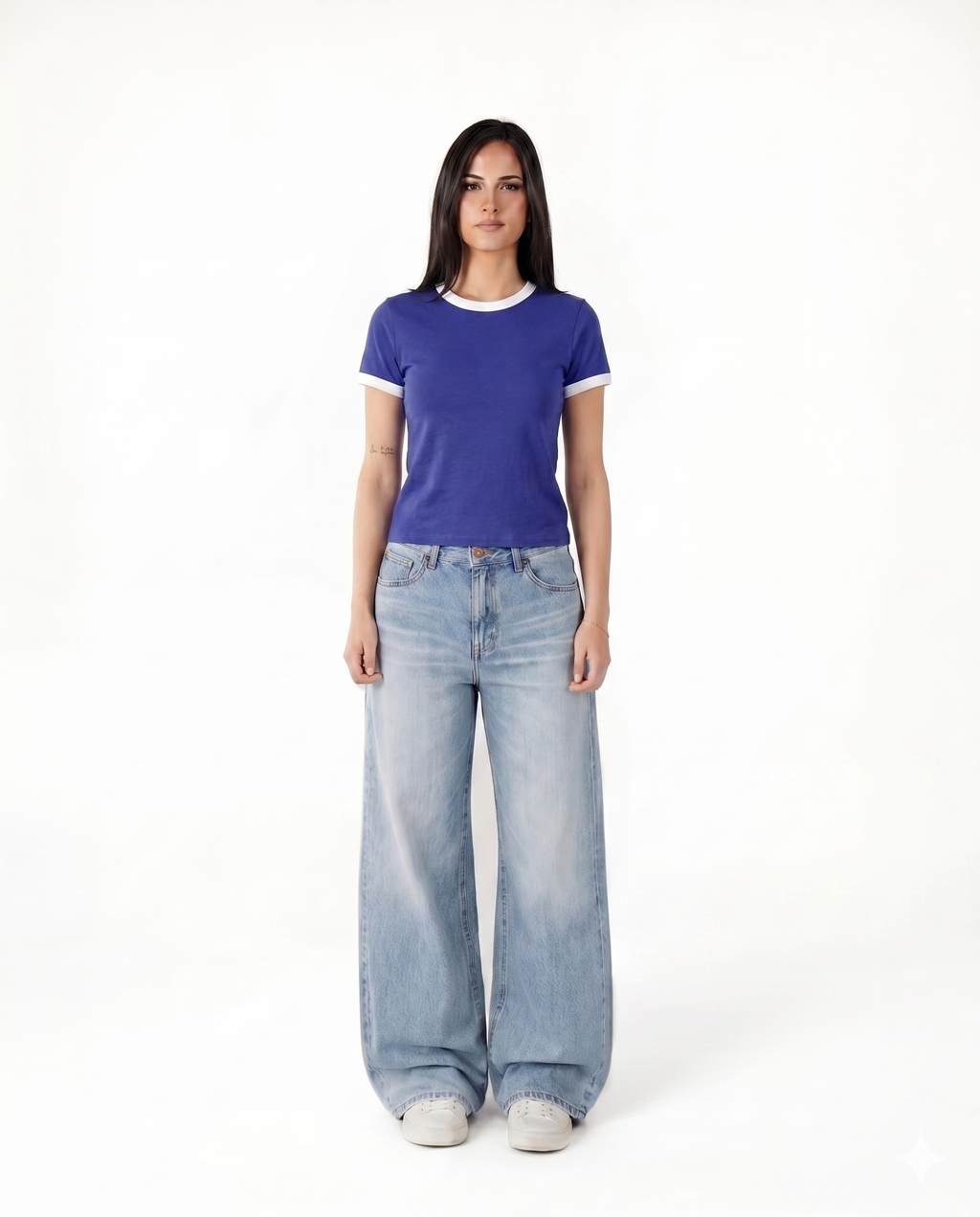 Blue Ringer Baby Tee