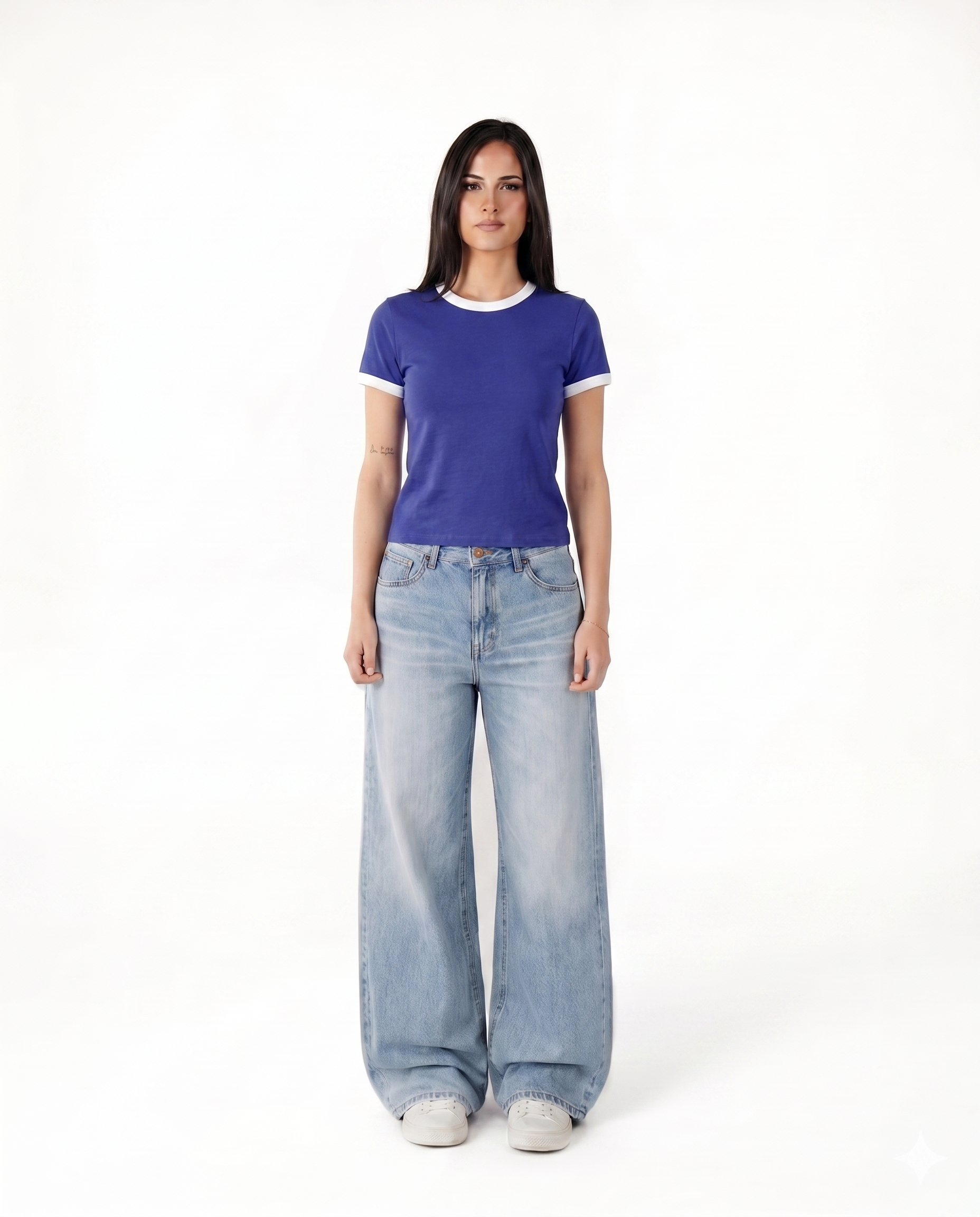 Blue Ringer Baby Tee