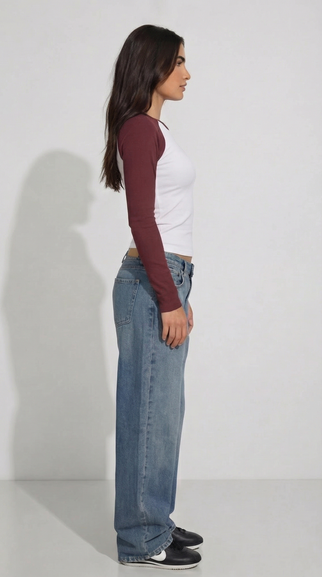 Long Sleeve Meridian Raglan Burgundy