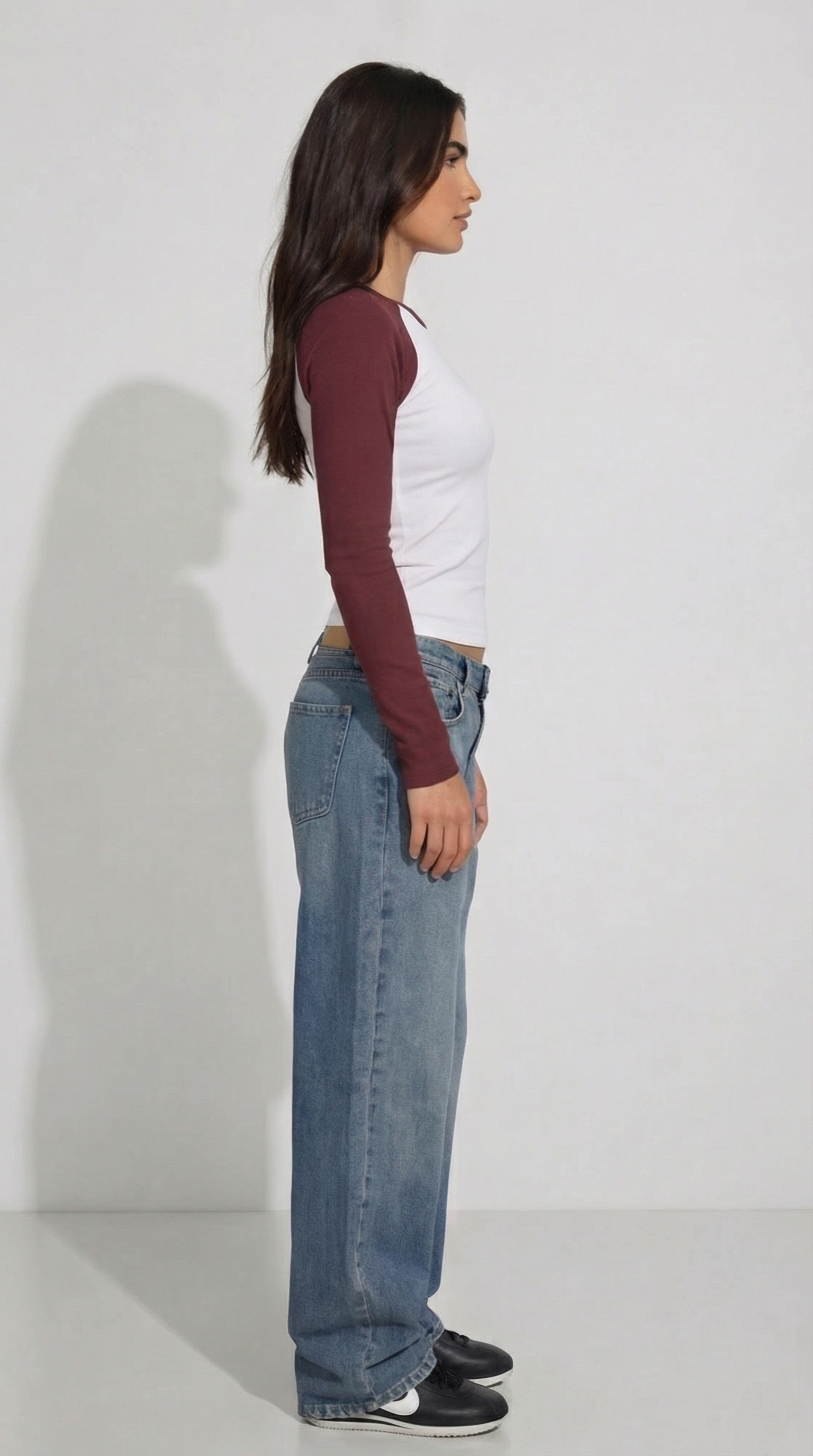 Long Sleeve Meridian Raglan Burgundy