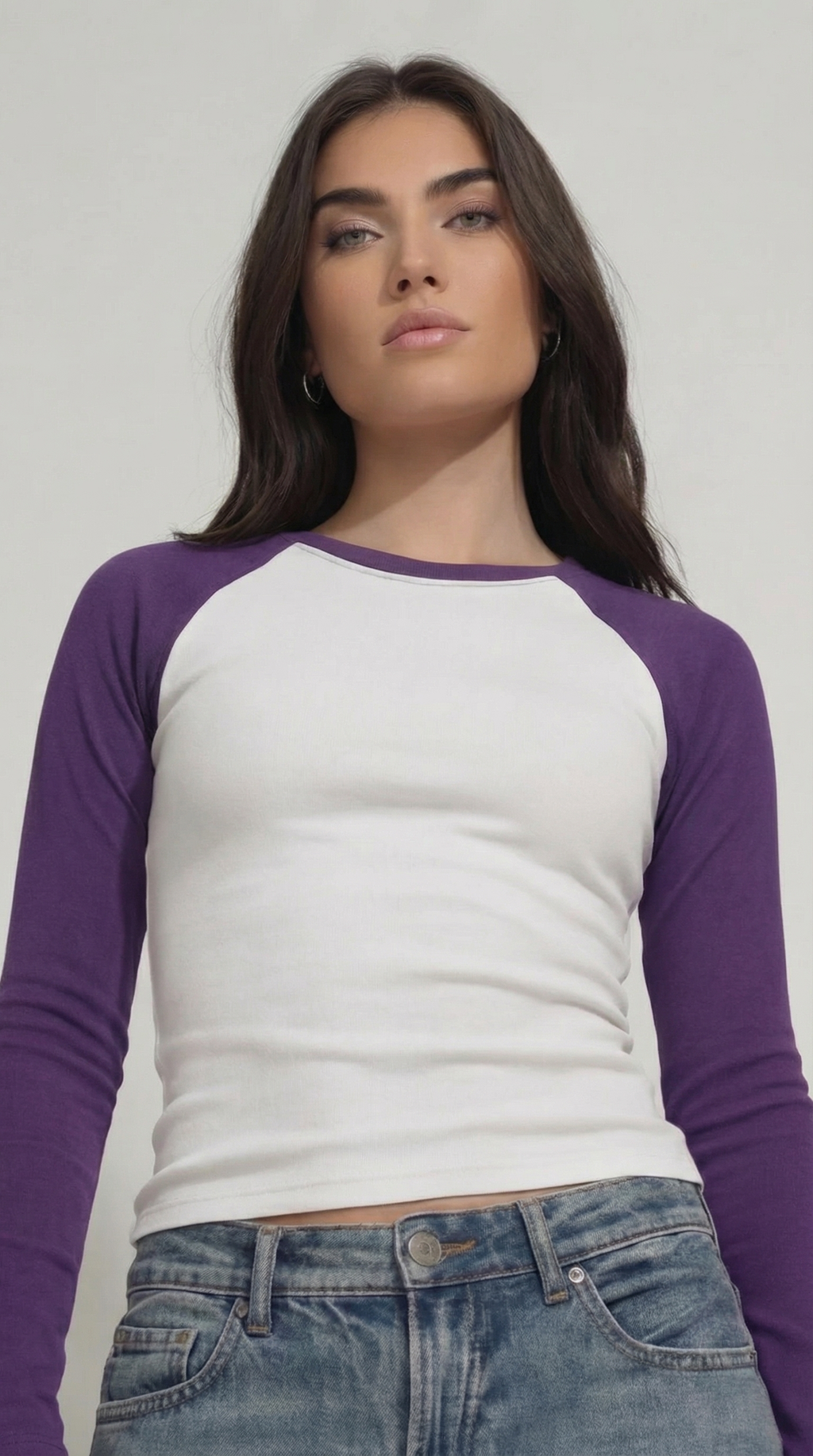 Long Sleeve Meridian Raglan Purple