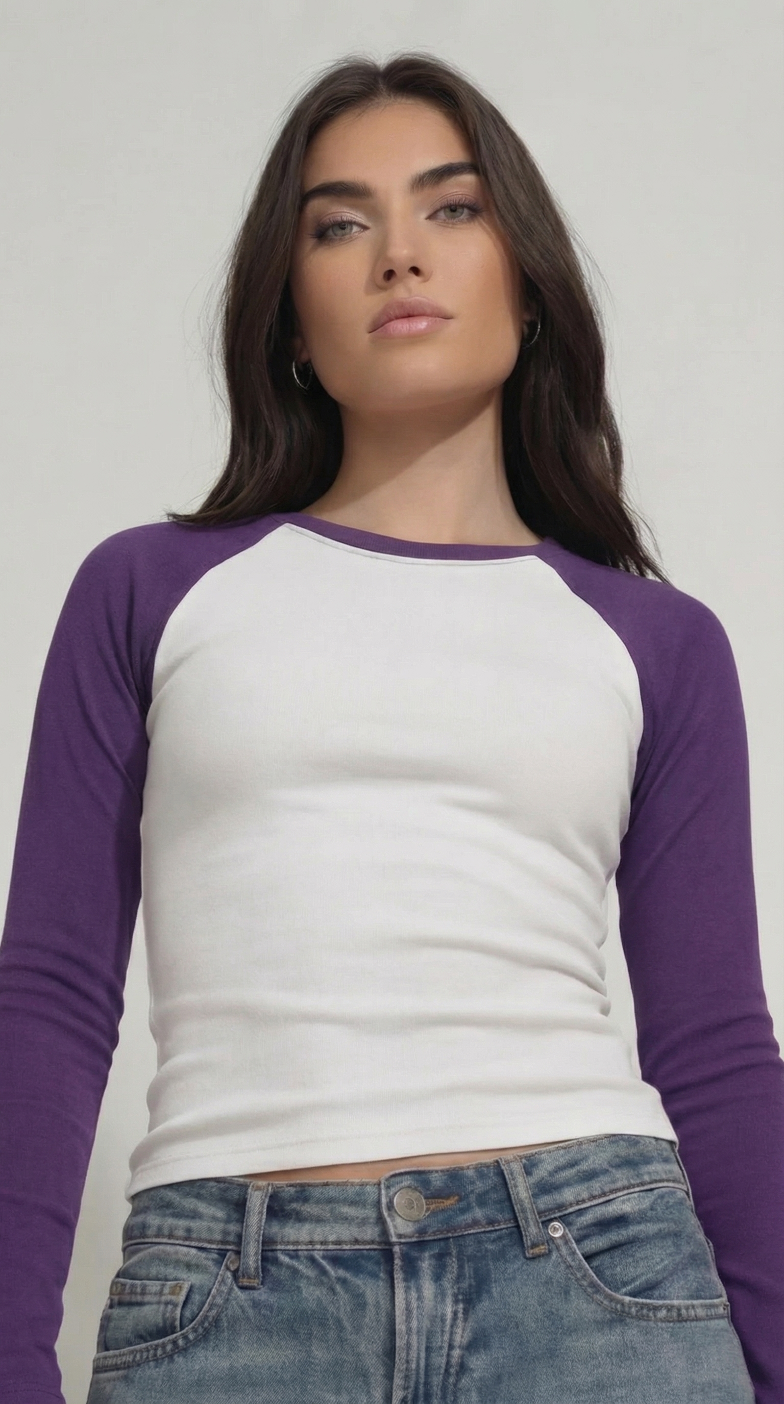Long Sleeve Meridian Raglan Purple