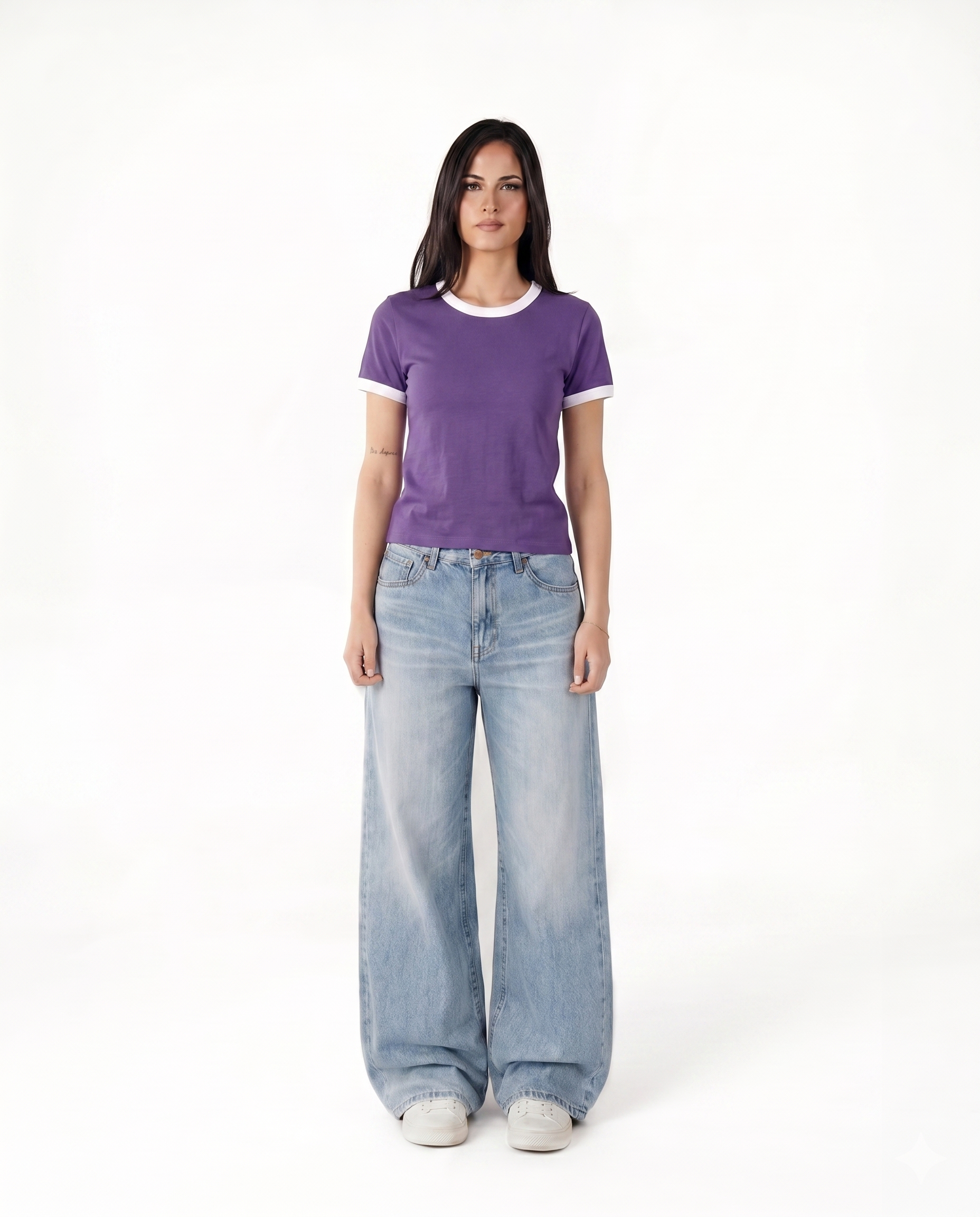 Purple Ringer Baby Tee